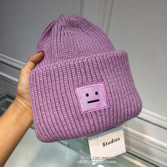 Acne 經典跑量款 笑臉毛線帽 男女同款 LLWJ7870